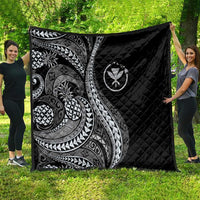 Hawaii Pineapple Gray Scale Tribal Pattern Quilt LT01 - Polynesian Pride