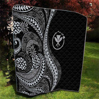 Hawaii Pineapple Gray Scale Tribal Pattern Quilt LT01 - Polynesian Pride