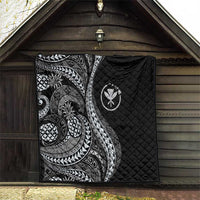 Hawaii Pineapple Gray Scale Tribal Pattern Quilt LT01 - Polynesian Pride