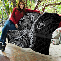 Hawaii Pineapple Gray Scale Tribal Pattern Quilt LT01 - Polynesian Pride