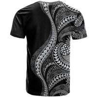 Hawaii Pineapple Gray Scale Tribal Pattern T Shirt LT01 - Polynesian Pride
