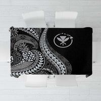 Hawaii Pineapple Gray Scale Tribal Pattern Tablecloth LT01 Black - Polynesian Pride