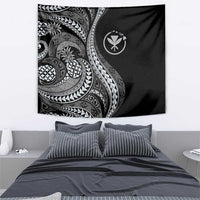 Hawaii Pineapple Gray Scale Tribal Pattern Tapestry LT01 - Polynesian Pride
