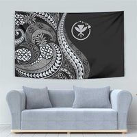 Hawaii Pineapple Gray Scale Tribal Pattern Tapestry LT01 - Polynesian Pride