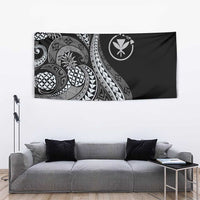 Hawaii Pineapple Gray Scale Tribal Pattern Tapestry LT01 - Polynesian Pride