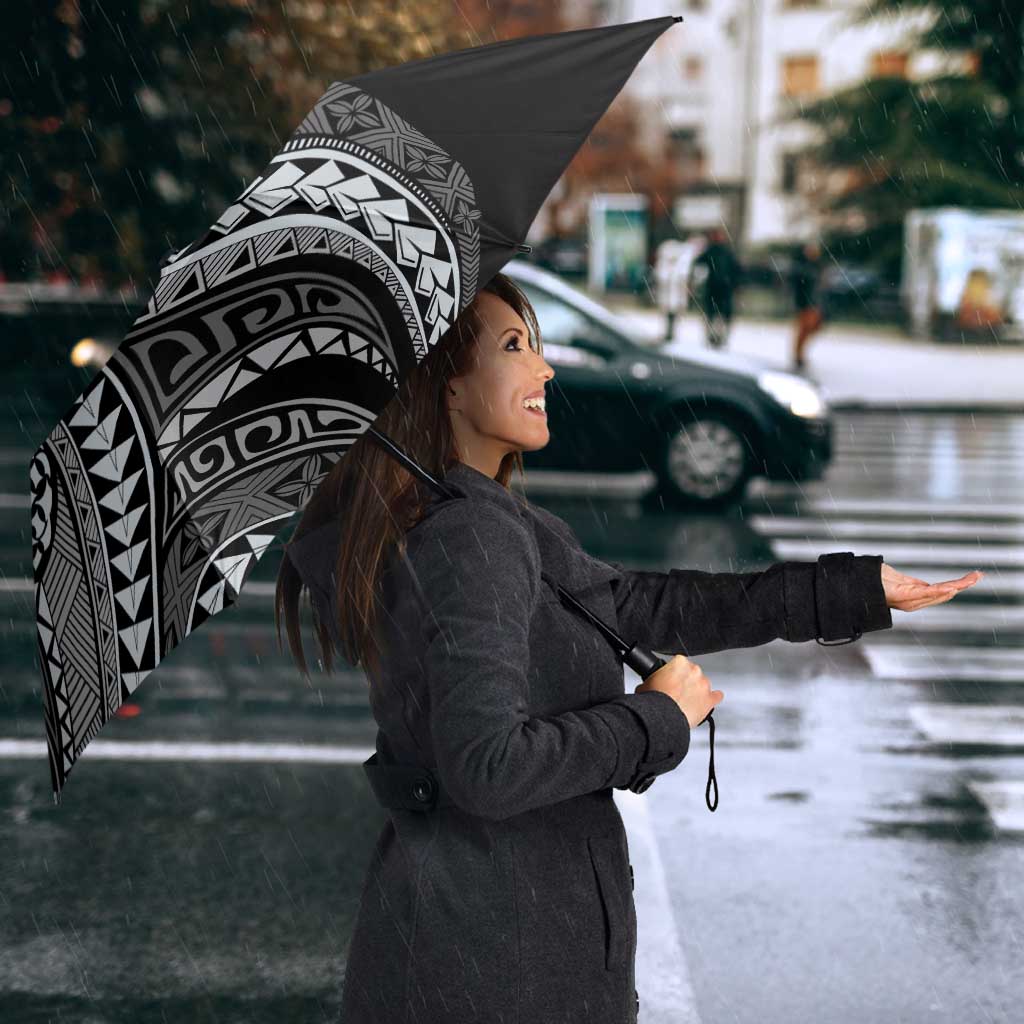 Hawaii Pineapple Gray Scale Tribal Pattern Umbrella LT01 - Polynesian Pride