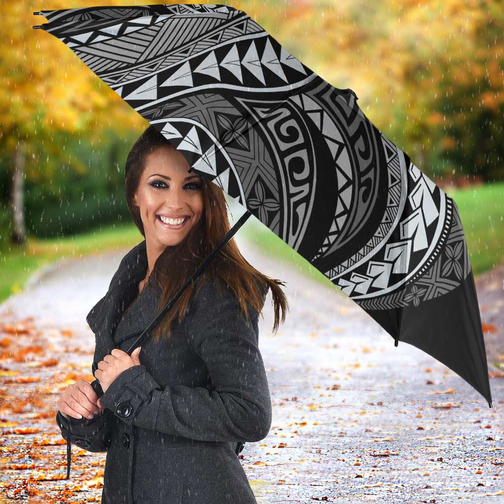 Hawaii Pineapple Gray Scale Tribal Pattern Umbrella LT01 - Polynesian Pride