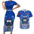 Samoa Rugby Couples Matching Short Sleeve Bodycon Dress and Hawaiian Shirt Manu Samoa Go 2023 World Cup LT01 Blue - Polynesian Pride