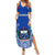 Samoa Rugby Summer Maxi Dress Manu Samoa Go 2023 World Cup LT01 Women Blue - Polynesian Pride