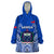 Samoa Rugby Wearable Blanket Hoodie Manu Samoa Go 2023 World Cup LT01 One Size Blue - Polynesian Pride