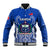 Custom Samoa Rugby Baseball Jacket Manu Samoa Go 2023 World Cup LT01 Unisex Blue - Polynesian Pride