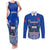 Custom Samoa Rugby Couples Matching Tank Maxi Dress and Long Sleeve Button Shirts Manu Samoa Go 2023 World Cup LT01 Blue - Polynesian Pride