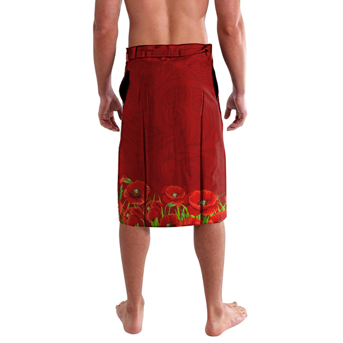 New Zealand ANZAC Waitangi Day Lavalava Lest We Forget Soldier Tiki Maori Style LT03 - Polynesian Pride