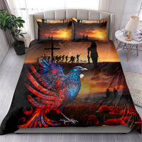 New Zealand Tui Bird Soldier ANZAC Bedding Set Lest We Forget LT03 - Polynesian Pride