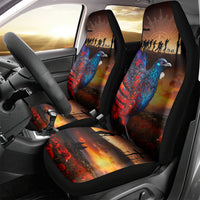 New Zealand Tui Bird Soldier ANZAC Car Seat Cover Lest We Forget LT03 - Polynesian Pride