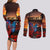 New Zealand Tui Bird Soldier ANZAC Couples Matching Long Sleeve Bodycon Dress and Long Sleeve Button Shirt Lest We Forget LT03