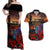 New Zealand Tui Bird Soldier ANZAC Couples Matching Off Shoulder Maxi Dress and Hawaiian Shirt Lest We Forget LT03