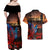 New Zealand Tui Bird Soldier ANZAC Couples Matching Off Shoulder Maxi Dress and Hawaiian Shirt Lest We Forget LT03