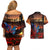 New Zealand Tui Bird Soldier ANZAC Couples Matching Off Shoulder Short Dress and Hawaiian Shirt Lest We Forget LT03