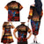 New Zealand Tui Bird Soldier ANZAC Family Matching Off Shoulder Long Sleeve Dress and Hawaiian Shirt Lest We Forget LT03