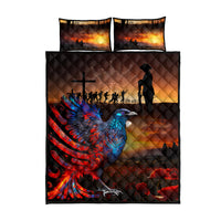 New Zealand Tui Bird Soldier ANZAC Quilt Bed Set Lest We Forget LT03 - Polynesian Pride