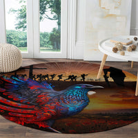 New Zealand Tui Bird Soldier ANZAC Round Carpet Lest We Forget LT03 - Polynesian Pride