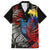 New Zealand Kohwhai Tui Bird Family Matching Long Sleeve Bodycon Dress and Hawaiian Shirt Silver Fern Version LT03 Dad's Shirt - Short Sleeve Black - Polynesian Pride