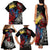 New Zealand Kohwhai Tui Bird Family Matching Tank Maxi Dress and Hawaiian Shirt Silver Fern Version LT03 - Polynesian Pride