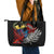 New Zealand Kohwhai Tui Bird Leather Tote Bag Silver Fern Version LT03 - Polynesian Pride