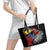 New Zealand Kohwhai Tui Bird Leather Tote Bag Silver Fern Version LT03 - Polynesian Pride