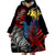 New Zealand Kohwhai Tui Bird Wearable Blanket Hoodie Silver Fern Version LT03 - Polynesian Pride