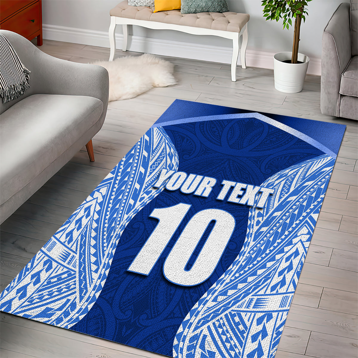 Custom Manu Samoa Rugby Area Rug Polynesian Tattoo LT03 - Polynesian Pride