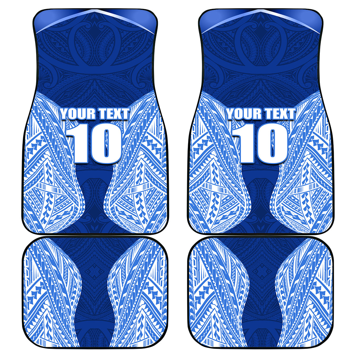 Custom Manu Samoa Rugby Car Mats Polynesian Tattoo LT03 - Polynesian Pride
