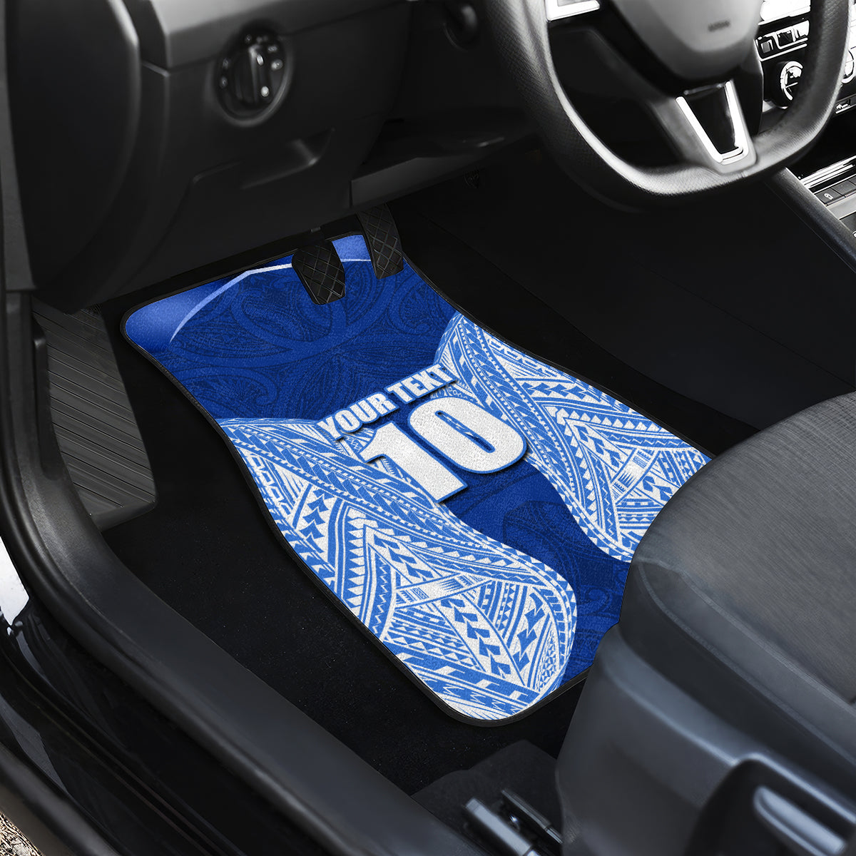 Custom Manu Samoa Rugby Car Mats Polynesian Tattoo LT03 - Polynesian Pride