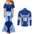 Custom Manu Samoa Rugby Couples Matching Mermaid Dress and Long Sleeve Button Shirt Polynesian Tattoo LT03