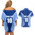 Custom Manu Samoa Rugby Couples Matching Off Shoulder Short Dress and Hawaiian Shirt Polynesian Tattoo LT03