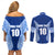 Custom Manu Samoa Rugby Couples Matching Off Shoulder Short Dress and Long Sleeve Button Shirt Polynesian Tattoo LT03