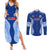 Custom Manu Samoa Rugby Couples Matching Summer Maxi Dress and Long Sleeve Button Shirt Polynesian Tattoo LT03