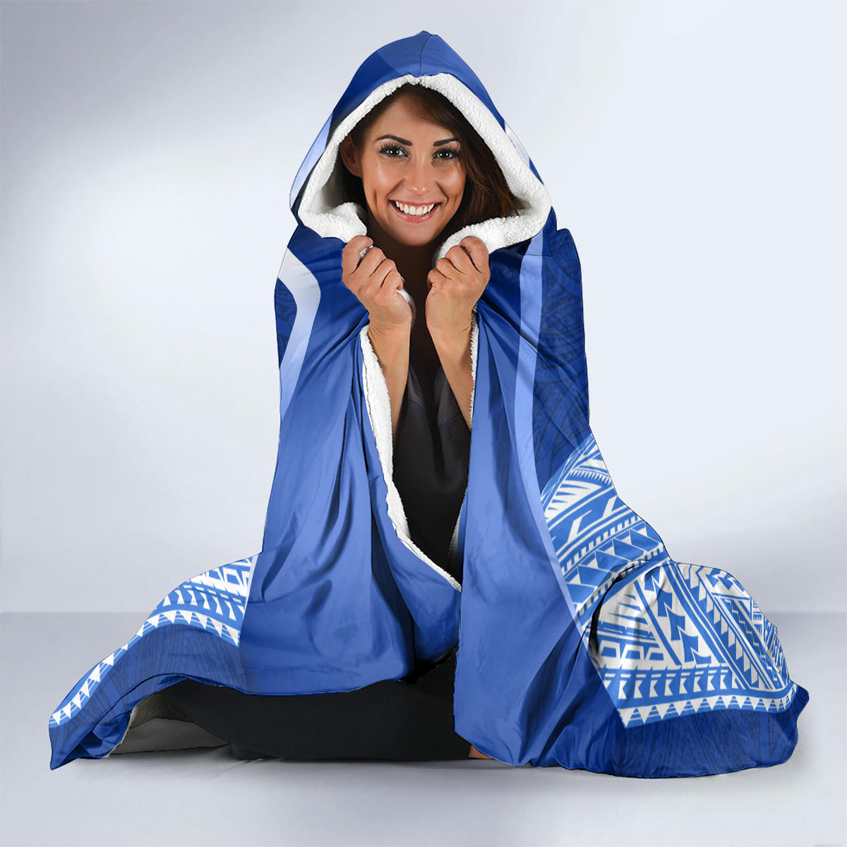 Custom Manu Samoa Rugby Hooded Blanket Polynesian Tattoo LT03 - Polynesian Pride