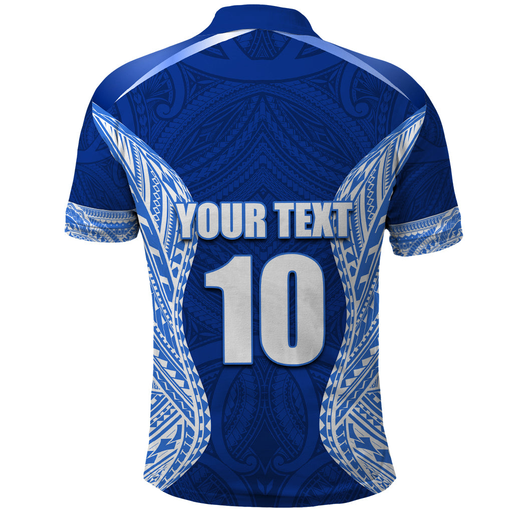 Custom Manu Samoa Rugby Polo Shirt Polynesian Tattoo LT03 - Polynesian Pride