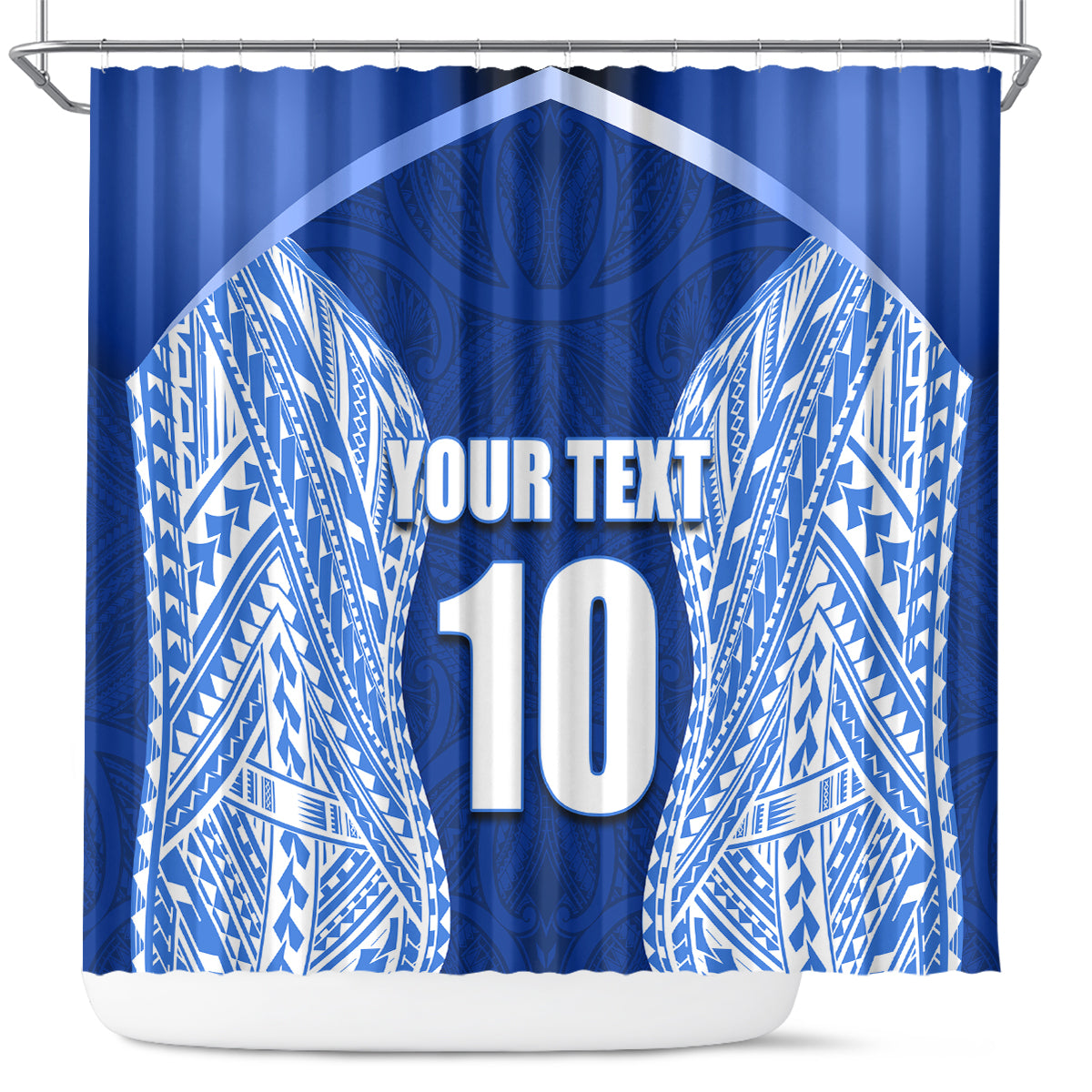 Custom Manu Samoa Rugby Shower Curtain Polynesian Tattoo