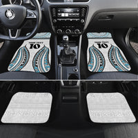 Custom Flying Fijians Rugby Car Mats Tapa Tribal Cloth LT03 Set 4pcs White - Polynesian Pride