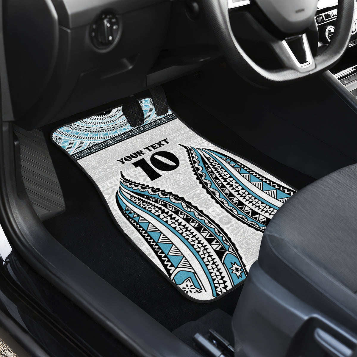 Custom Flying Fijians Rugby Car Mats Tapa Tribal Cloth LT03 - Polynesian Pride
