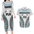 Custom Flying Fijians Rugby Couples Matching Long Sleeve Bodycon Dress and Hawaiian Shirt Tapa Tribal Cloth LT03 White - Polynesian Pride