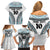 Custom Flying Fijians Rugby Family Matching Off Shoulder Short Dress and Hawaiian Shirt Tapa Tribal Cloth LT03 - Polynesian Pride