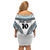 Custom Flying Fijians Rugby Family Matching Off Shoulder Short Dress and Hawaiian Shirt Tapa Tribal Cloth LT03 - Polynesian Pride