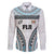 Custom Flying Fijians Rugby Family Matching Short Sleeve Bodycon Dress and Hawaiian Shirt Tapa Tribal Cloth LT03 Dad's Shirt - Long Sleeve White - Polynesian Pride