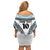 Custom Flying Fijians Rugby Off Shoulder Short Dress Tapa Tribal Cloth LT03 - Polynesian Pride