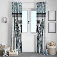 Custom Flying Fijians Rugby Window Curtain Tapa Tribal Cloth LT03 - Polynesian Pride