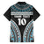 Custom Flying Fijians Rugby Family Matching Off The Shoulder Long Sleeve Dress and Hawaiian Shirt Tapa Tribal Cloth Black Color LT03 - Polynesian Pride